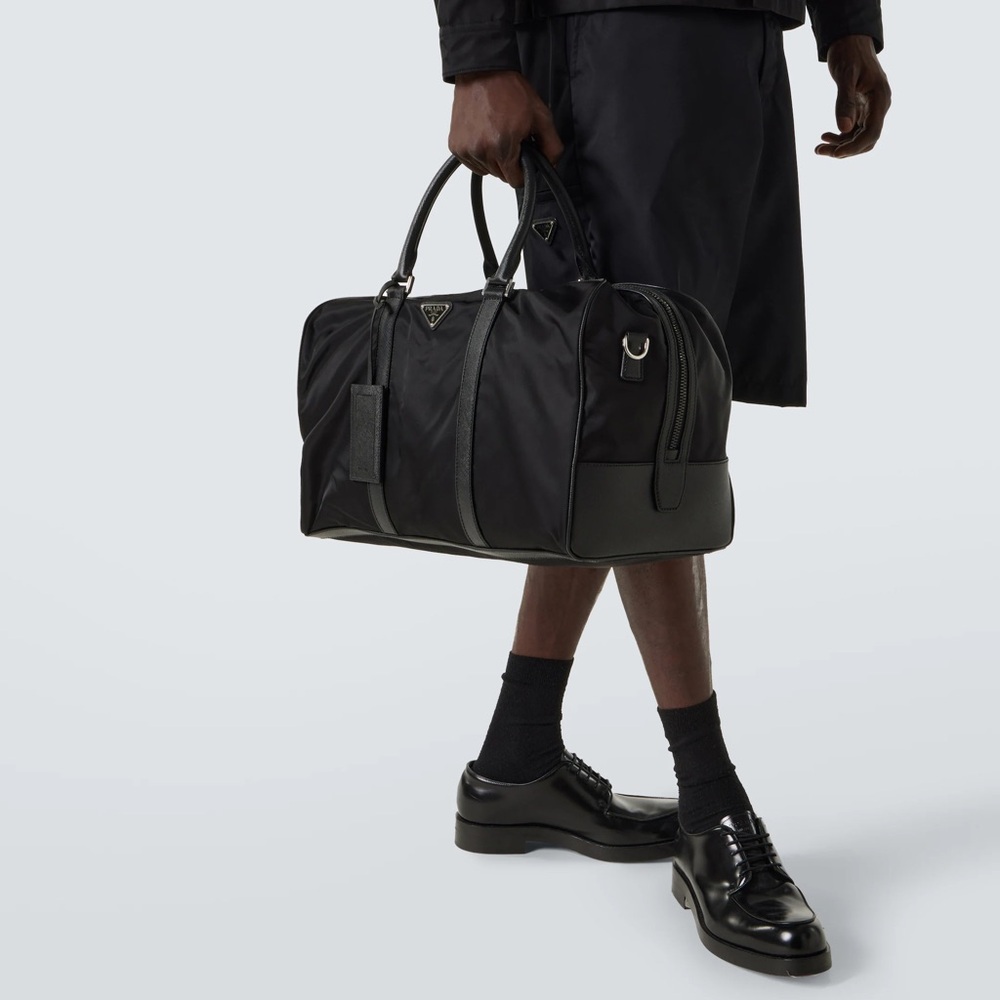 Prada Black Duffel Bag Sleek Minimalist Design